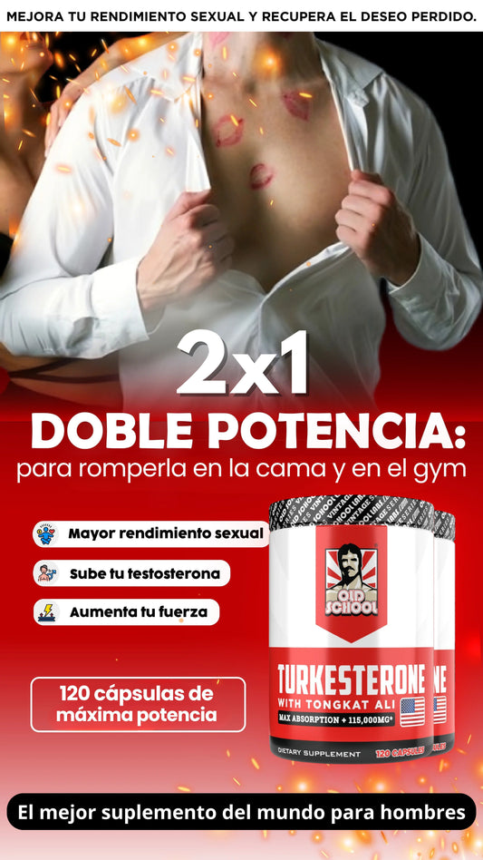 2x1 Turkesterone - activa tu testosterona al máximo + Guía Kegel Super Power